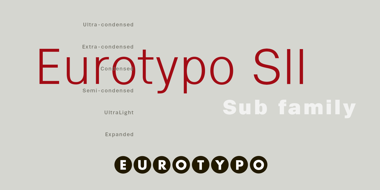 Example font Eurotypo SII #1